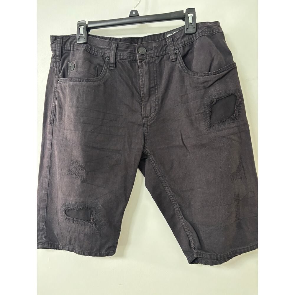 Buffalo David Bitton Parker Slim Fit Distressed Jean Shorts Mens W34 Streetwear